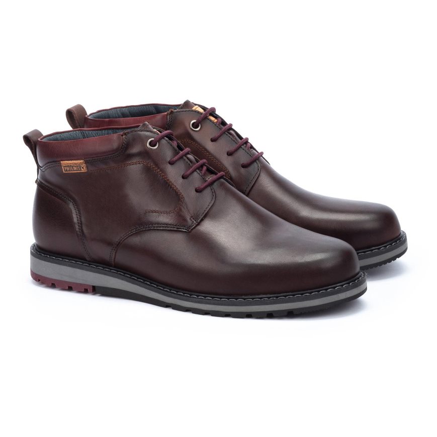 Men's Pikolinos BERNA Ankle Boots Brown | NZ O719853